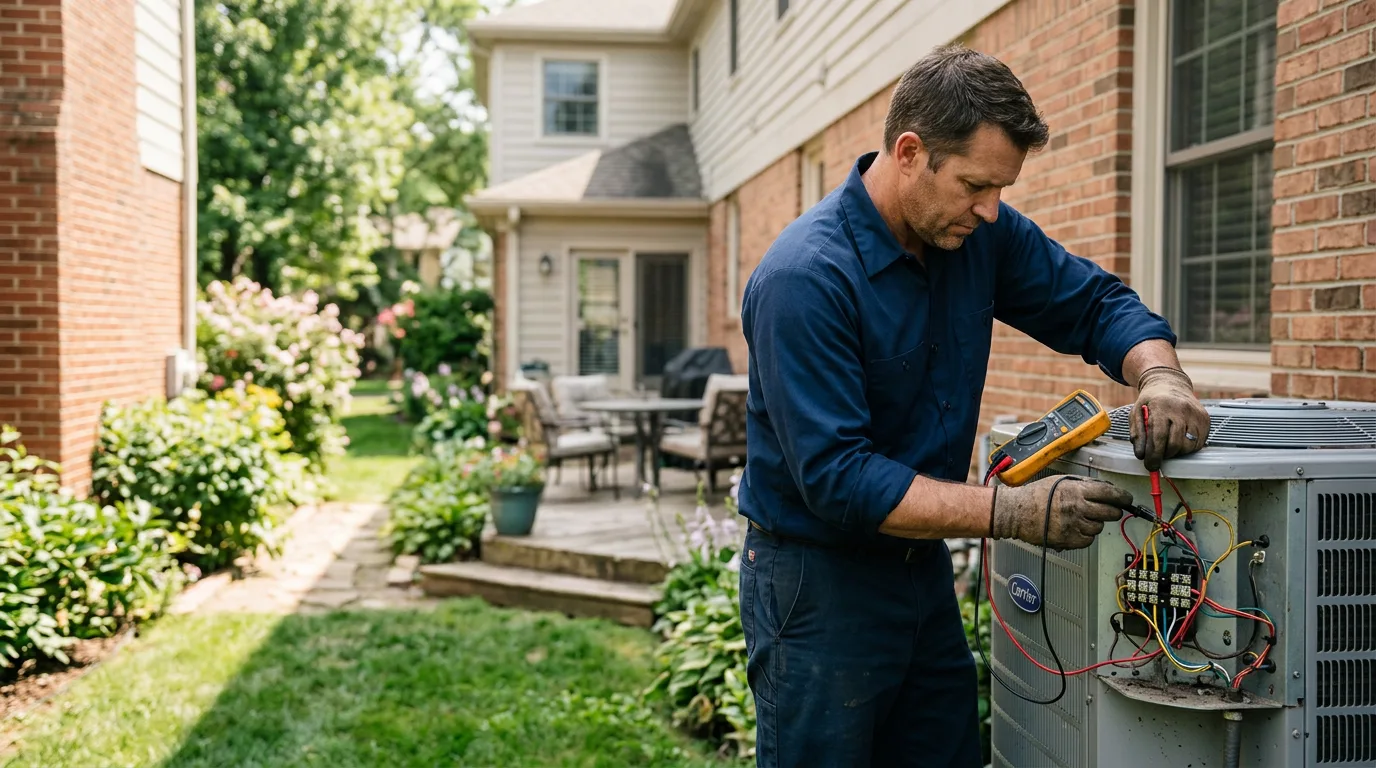 HVAC technician working near Fairland, OK